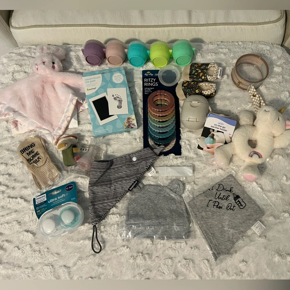 Baby Essentials Bundle, many new with tags or new in box/packaging